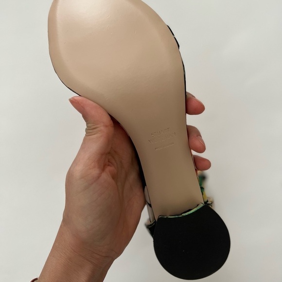 NEW STUART WEITZMAN Botanic Green Ankle Strap Heel Sandals 8 - Picture 4 of 6